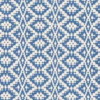 מונטאוק קורין שטיח אזור כותנה גיאומטרי, כחול שנהב, 2'3 3'9