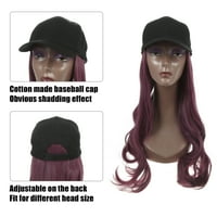 ייחודי מציאות בייסבול כובע עם שיער מתולתל גלי פאה 22 מתכוונן לאישה