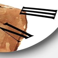 עיצוב 'דיוקן של אדם אפריקני נאה על לבן II' שעון קיר מודרני