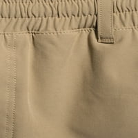 מכנסי גברים הוליוודיים עם אריג מתיחה עם חזית שטוחה, מידות ס-2 אקסל, מכנסי גברים קצרים