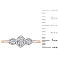 קראט T.W. טבעת הבטחה של סטרלינג סטרלינג מצופה יהלום