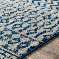 אורגים אמנותיים אלזיז גיאומטריים שטיח אזור שטיח, כחול, 2'7 7'6