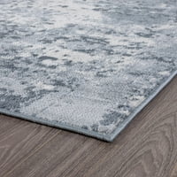עכשווי אזור שטיח מופשט אפור מקורה מלבן קל נקי