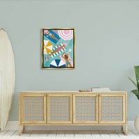 בנות שזוף קיץ מודרניות חוף אמנות גרפית חוף מטאלי זהב ממוסגר אמנות אמנות קיר