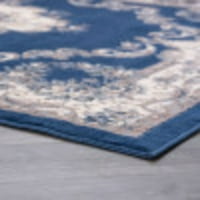 המפטון שטיח שטח כהה ואפור מסורתי, 9' 12.6'