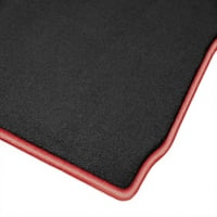 GMC Sierra HD שחור עם שטיח אדום שטיח שטיח מחצלות רצפה, התאמה אישית לשנת 2011, 2012, 2013, 2014, 2015,