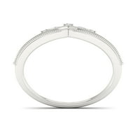 1 8ct TDW Diamond 10k טבעת אופנה כתר זהב לבן