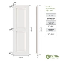 עבודת טחנה של EKENA 12 W 76 H True Fit PVC שני תריסי פאנלים מוגבהים שווים, לא גמורים