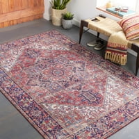 אורגים אומנותיים איריס מדליון שטיח, אדום, 2'6 7'6