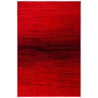 Adirondack Maris שטיח אזור מופשט, שחור אדום, 9 '12'