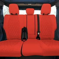 5019סולידרד - מלא מוצק אדום ניאופרן מותאם אישית רכב מושב כיסוי עבור-פורד ברונקו רכב שטח עם מטהר אוויר