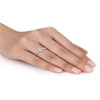 קראט T.W. טבעת הבטחה של סטרלינג סטרלינג מצופה יהלום