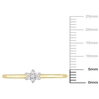 Miabella Diamond Diamond מבטא צהוב רודיום ציפוי סטרלינג כסף לסירוגין 3 אבן