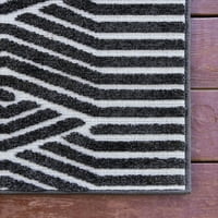 נול ייחודי הדסון סברינה סוטו חיצוני שטיח או רץ גיאומטרי מודרני