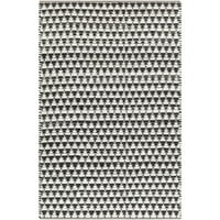 אורגים אמנותיים שטיח אזור גיאומטרי ז'אן, לבן שחור, 5 '7'6
