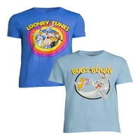 Looney Tunes Tunes Bullseye ו- Bugs Bunny Graphic Tees, 2 חבילה