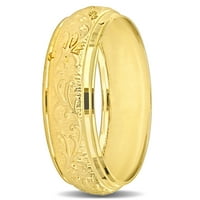 Miabella's Women's 14kt צהוב זהב פיליגרן עיצוב להקת חתונה