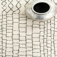 שטיח שטיח אזור מרוקאי מרוקאי, 8 '10', אפור