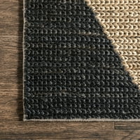 נולום ליני שטיח אזור יוטה יהלום מודגש, 5 '8', פחם