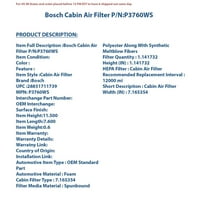 מסנן תא הנוסעים של Bosch P3760WS