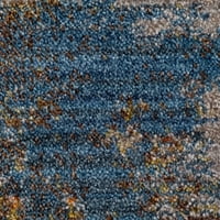 בית הלנה קרס חום כחול תעשייתי מופשט פוליאסטר אזור שטיח, 2'3'