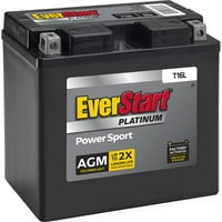 Everstart Premium AGM סוללת ספורט פאוור, גודל קבוצתי T16L VOLT, CCA