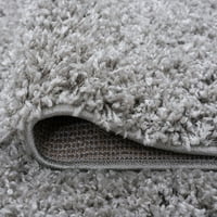 מעבר אזור שטיח זיון עבה מוצק כסף מקורה פיזור קל נקי