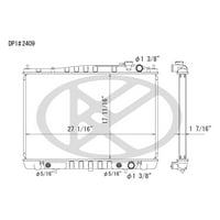 קויו קירור אלומיניום ליבת רדיאטור, מיכל פלסטיק מתאים לבחירה: 1998- ניסאן Frontier