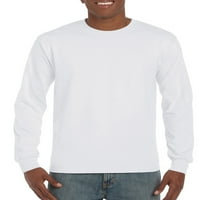 חולצת טריקו של שרוול ארוך אולטרה כותנה של גילדן גברים, 2 חבילה, עד גודל 5xl