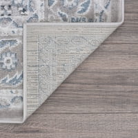 שטיחים של Bliss Nexus מסורתי סלון אוריינטלי מסורתי שטיח אזור מקורה באפור, 5 '7'