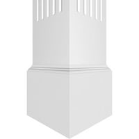Ekena Millwork 10 W 10'H Square Premium Square Nonloded PVC Endura-Craft Cump Kit ערכה, Mission Capital