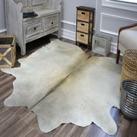 שטיחים אמריקה אוצר ביד אוסף עור פרה Beigish Grey HC שטיח חיה עכשווית 6'x8 '