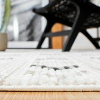 שטיח רץ פסים גיאומטרי של סדונה זולנדר, אפור שנהב, 2 '8'