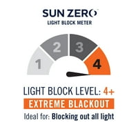 Sun Zero Niko רשת מרקם תרמית Extreme לוח וילון Blackout