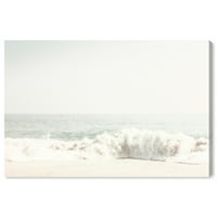 וינווד סטודיו בד עדין על החוף ימי וחוף חוף קיר אמנות בד הדפסת לבן אור כחול 30 על 20