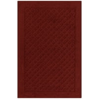 עמודי התווך דילן יהלום מוצק קינמון מסורתי שטיח מבטא מקורה אדום, 2'6 x3'10