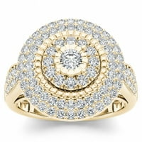 Imperial 1ct Tw Diamond 10k טבעת אירוסין אשכול זהב צהוב