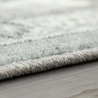 מוהוק ביתי פריזמטי emiko אפור מסורתי כריז נוי מסורתי שטיח אזור מודפס, 2'x5 ', אפור