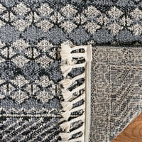 מרקש ברודי שטיח שוליים שוליים, אפור חיל הים, 8 '10'