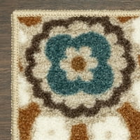 עמוד התווך מסורתי של מינרווה בז 'רב -פרחוני שטיח מבטא מקורה פרחוני, 2'6 x3'10