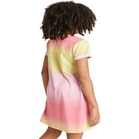 צדק בנות שרוול קצר צבע לדעוך עם צווארון במעונות חולצת שינה עם סרט, גדלים 5-18