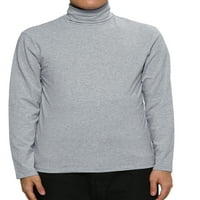 מציאות ייחודיות של גברים קלים משקל ארוך סוודר שרוול ארוך חולצת צוואר גולף