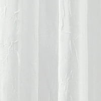 עמודי התווכות מרוסקים לוח וילון יחיד, פוליאסטר, צייד, לבן, 51 x108