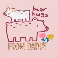 חיבוקי דוב של תינוקות בנות גראנימלס חולצת טריקו גרפית עם שרוולים ארוכים, מידות 0 3-24 מ