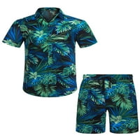 הגברים בהוואי הגברים של צ'אמה סט קיץ תלבושת תלבושת קיצית של חולצות חוף ומכנסיים קצרים
