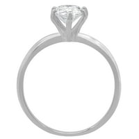 רגעים ייחודיים 1. מעבדת CT שגדלה טבעת סוליטייר יהלום אגס בזהב לבן 14 קראט