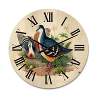 מעצב את 'ציפורים עתיקות בשעון קיר העץ המסורתי של פראי IV