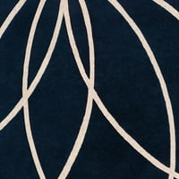 שטיח אורגים אומנותיים אוקורה כחול כהה מודרני 9'9 שטיח אזור עגול