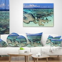 מי אוקיינוס טרופיים בצבע טורקיז-כרית זריקת נוף ים מודרנית-16 על 16