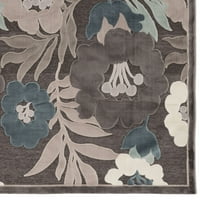 עיצוב הבית של לינון אוסף שטיחי שטיחים באזור, כחול ואפור, 8 '10.25'